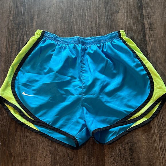 Nike Blue Running Shorts with Neon Accents - Picture 2 of 6